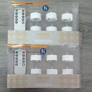 Mikasa LED Tealights Set of 6 2 Pack Bundle